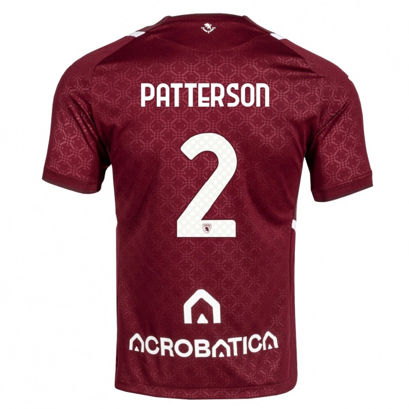 Danxen Criança Camisola Nathan Patterson #2 Bordô Branco Principal 2026/27 Camisa Brasil