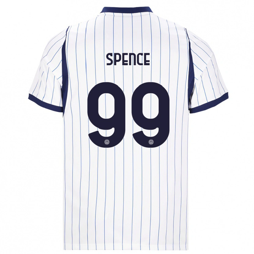 Danxen Criança Camisola Djed Spence #99 Branco Azul Marinho Alternativa 2026/27 Camisa Brasil