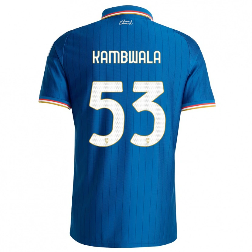 Danxen Criança Camisola Willy Kambwala #53 Azul Branco Vermelho Principal 2026/27 Camisa Brasil