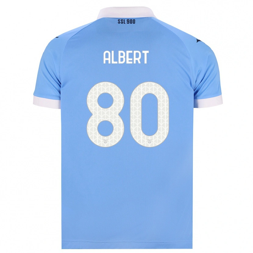 Danxen Criança Camisola Albert Gudmundsson #80 Azul Celeste Preto Branco Principal 2026/27 Camisa Brasil