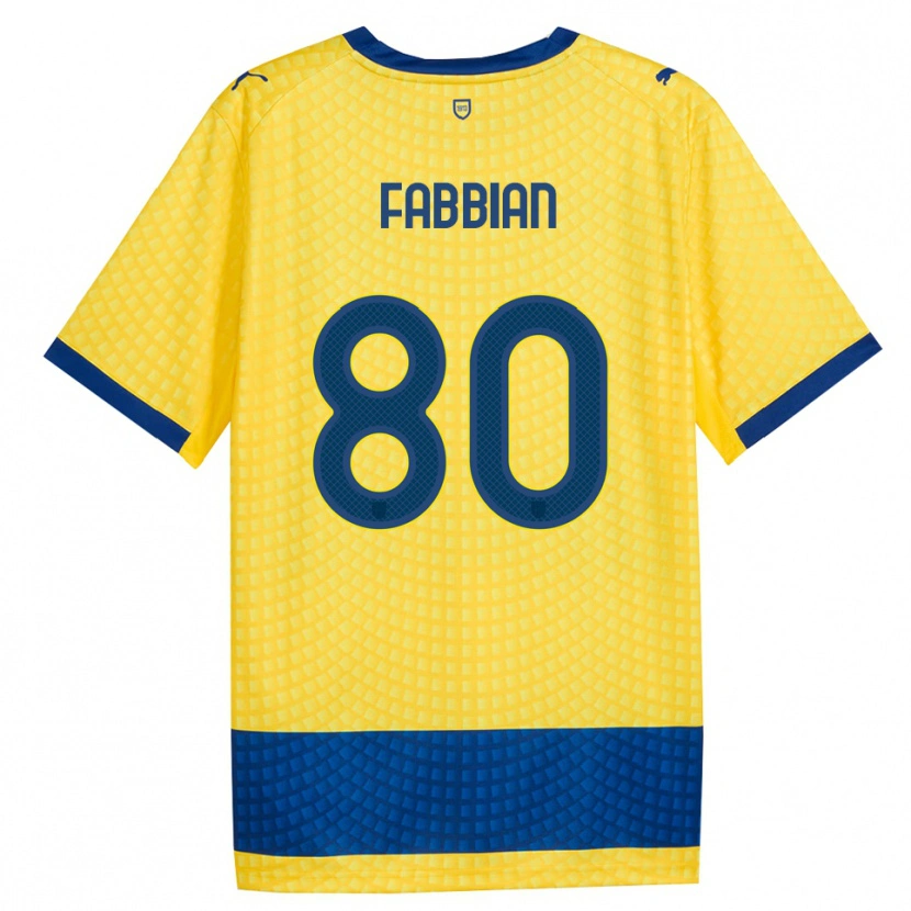 Danxen Criança Camisola Giovanni Fabbian #80 Amarelo Azul Preto Alternativa 2026/27 Camisa Brasil