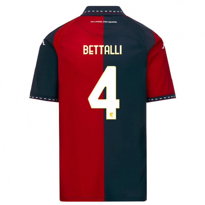 Danxen Criança Camisola Giorgia Bettalli #4 Vermelho Preto Branco Principal 2026/27 Camisa Brasil