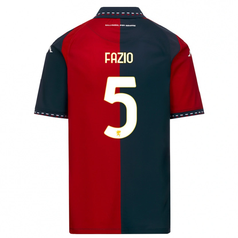 Danxen Criança Camisola Lorenzo Fazio #5 Vermelho Preto Branco Principal 2026/27 Camisa Brasil