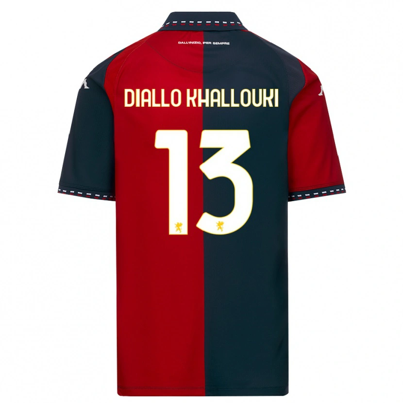 Danxen Criança Camisola Siaka Diallo Khallouki #13 Vermelho Preto Branco Principal 2026/27 Camisa Brasil