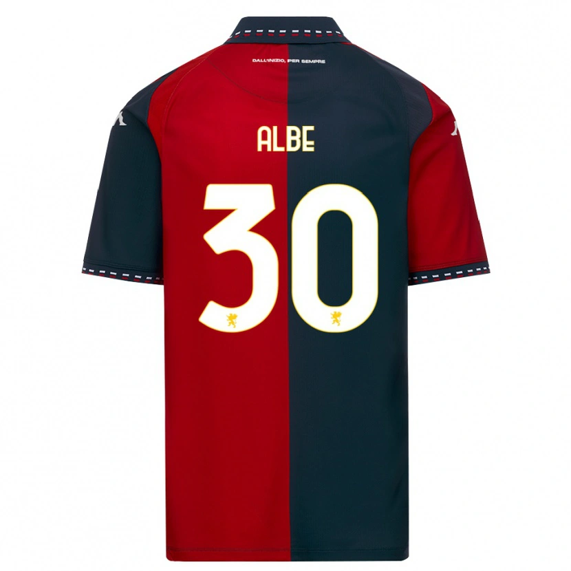Danxen Criança Camisola Salem Albè #30 Vermelho Preto Branco Principal 2026/27 Camisa Brasil