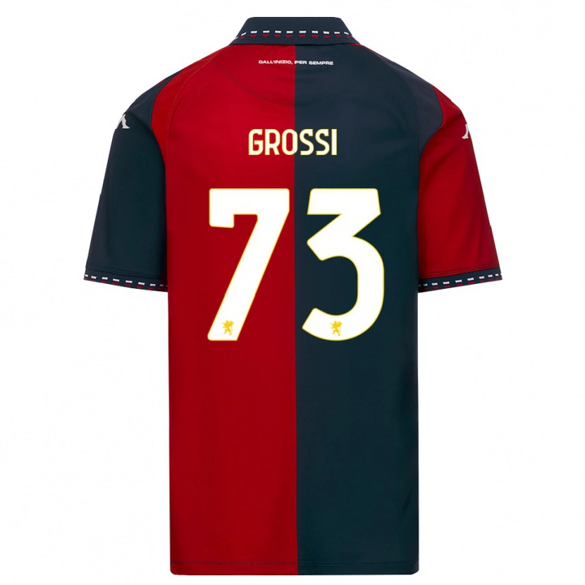 Danxen Criança Camisola Jacopo Grossi #73 Vermelho Preto Branco Principal 2026/27 Camisa Brasil