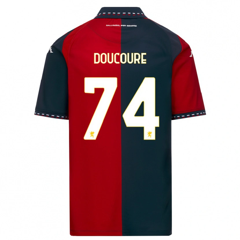 Danxen Criança Camisola Mamedi Doucouré #74 Vermelho Preto Branco Principal 2026/27 Camisa Brasil