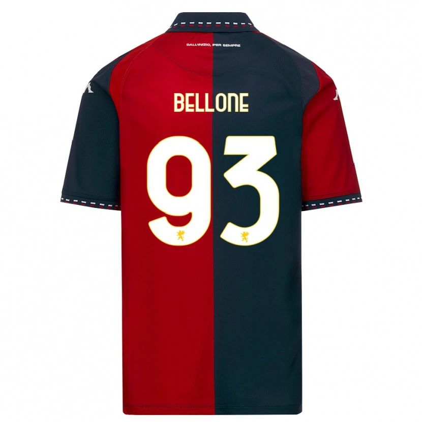 Danxen Criança Camisola Francesco Bellone #93 Vermelho Preto Branco Principal 2026/27 Camisa Brasil