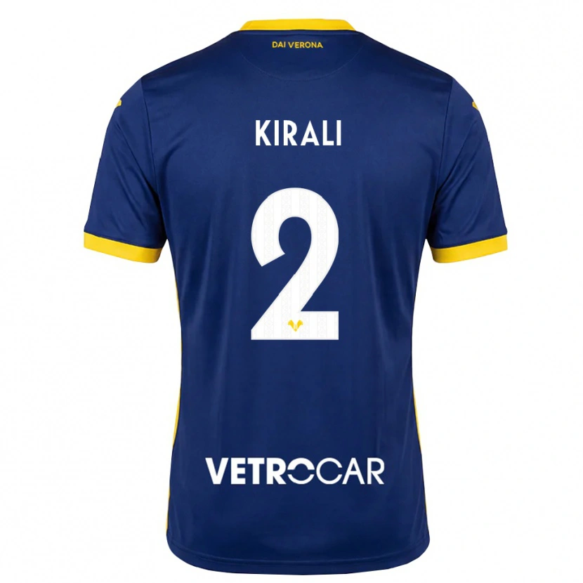 Danxen Criança Camisola Dragoș Kirali #2 Azul Real Amarelo Branco Principal 2026/27 Camisa Brasil