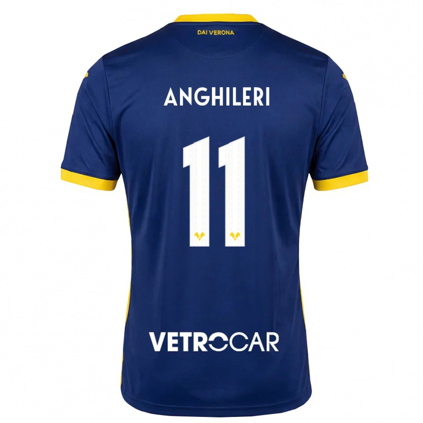 Danxen Criança Camisola Federica Anghileri #11 Azul Real Amarelo Branco Principal 2026/27 Camisa Brasil