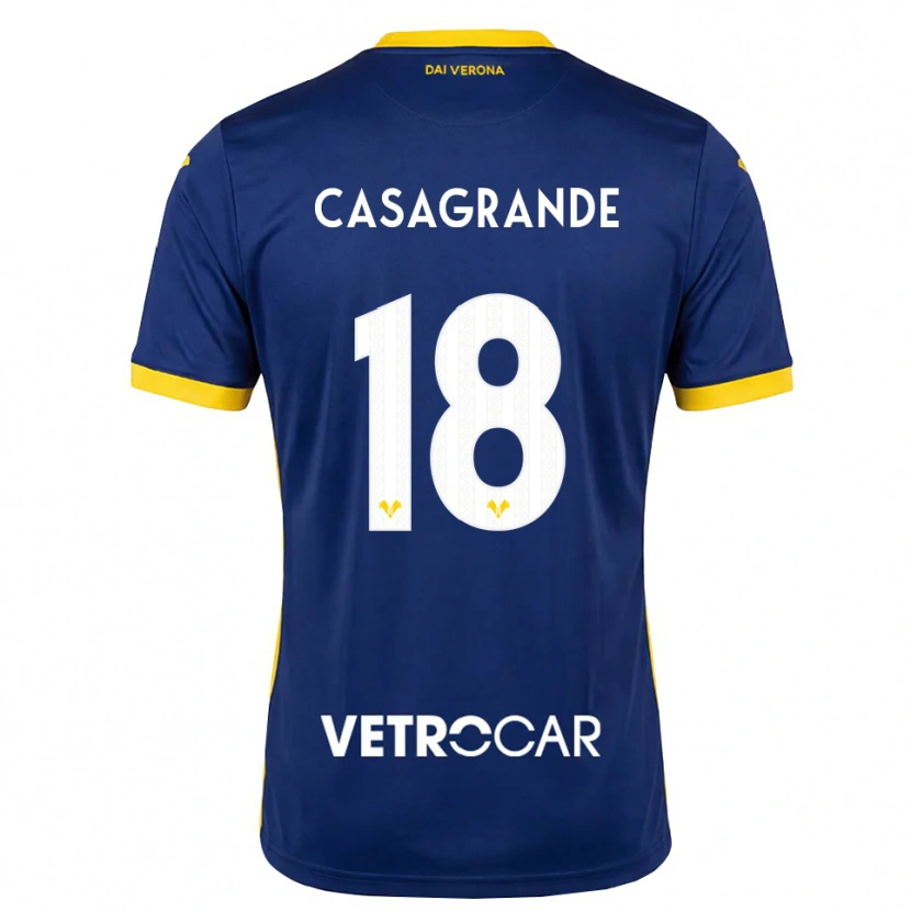 Danxen Criança Camisola Davide Casagrande #18 Azul Real Amarelo Branco Principal 2026/27 Camisa Brasil