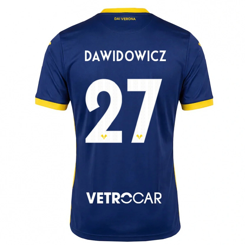 Danxen Criança Camisola Pawel Dawidowicz #27 Azul Real Amarelo Branco Principal 2026/27 Camisa Brasil