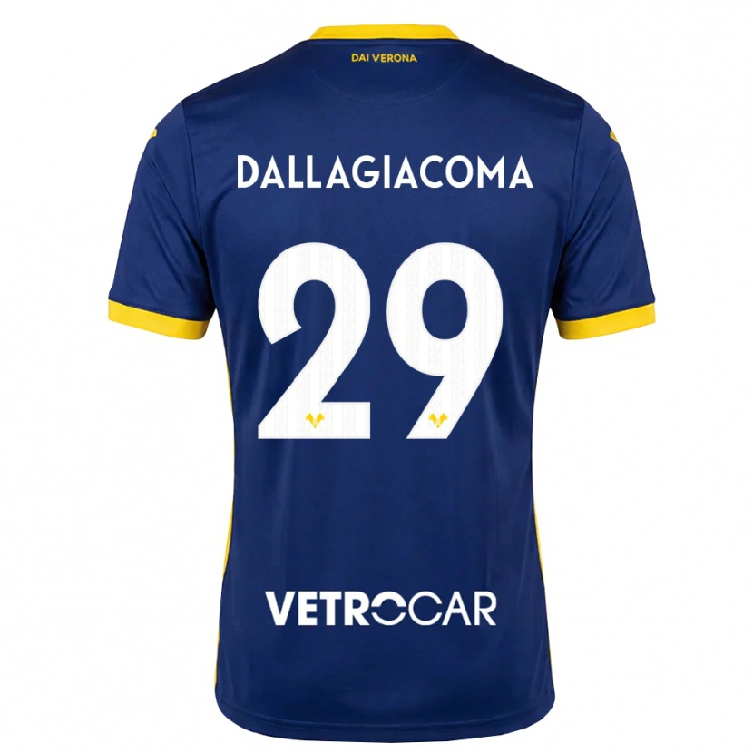 Danxen Criança Camisola Stefania Dallagiacoma #29 Azul Real Amarelo Branco Principal 2026/27 Camisa Brasil
