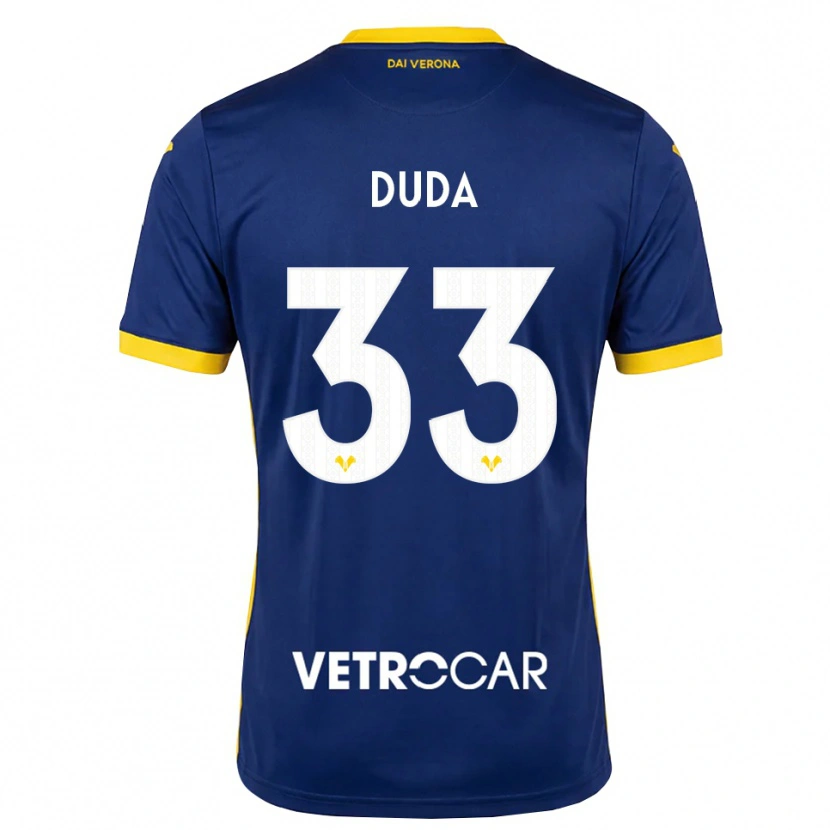 Danxen Criança Camisola Ondrej Duda #33 Azul Real Amarelo Branco Principal 2026/27 Camisa Brasil