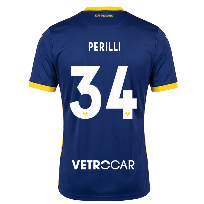Danxen Criança Camisola Simone Perilli #34 Azul Real Amarelo Branco Principal 2026/27 Camisa Brasil
