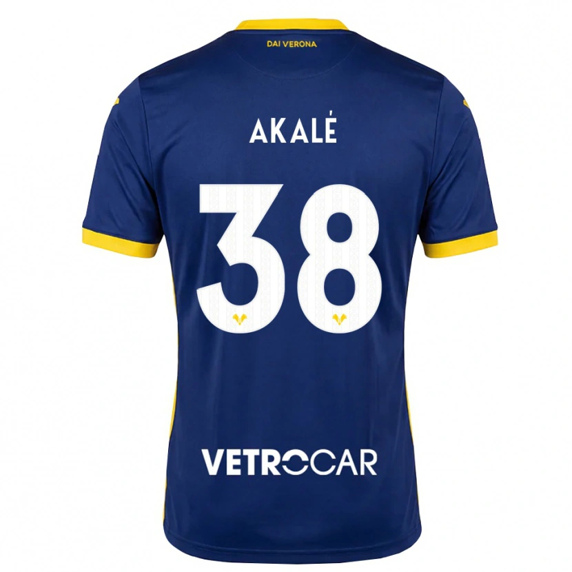 Danxen Criança Camisola Ruben Akalé #38 Azul Real Amarelo Branco Principal 2026/27 Camisa Brasil
