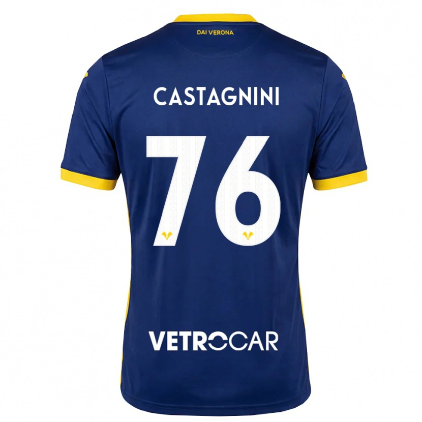 Danxen Criança Camisola Mirko Castagnini #76 Azul Real Amarelo Branco Principal 2026/27 Camisa Brasil