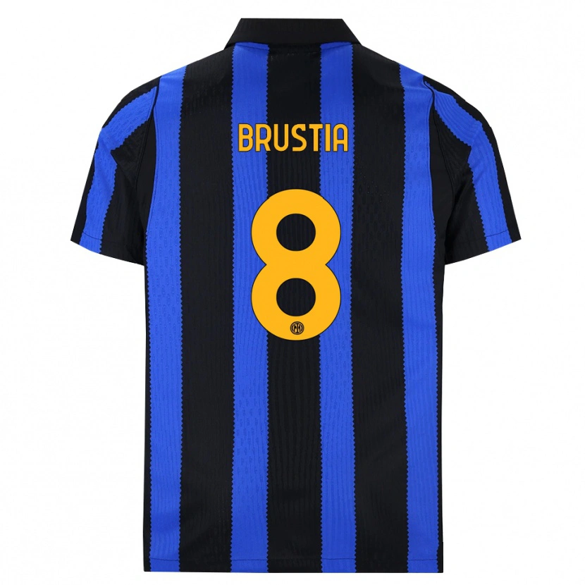 Danxen Criança Camisola Martina Brustia #8 Preto Azul Amarelo Principal 2026/27 Camisa Brasil