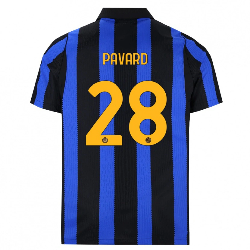 Danxen Criança Camisola Benjamin Pavard #28 Preto Azul Amarelo Principal 2026/27 Camisa Brasil
