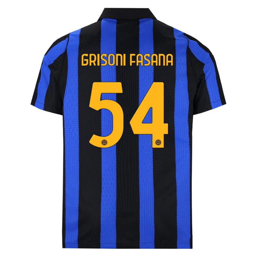 Danxen Criança Camisola Marco Grisoni Fasana #54 Preto Azul Amarelo Principal 2026/27 Camisa Brasil
