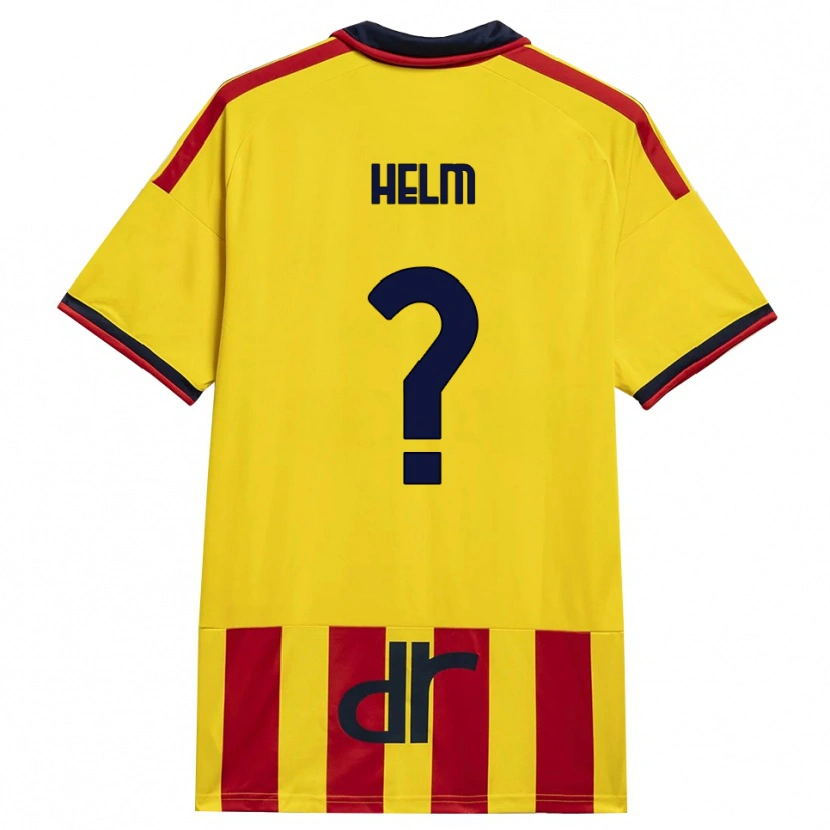 Danxen Criança Camisola Adrian Helm #0 Amarelo Vermelho Principal 2026/27 Camisa Brasil