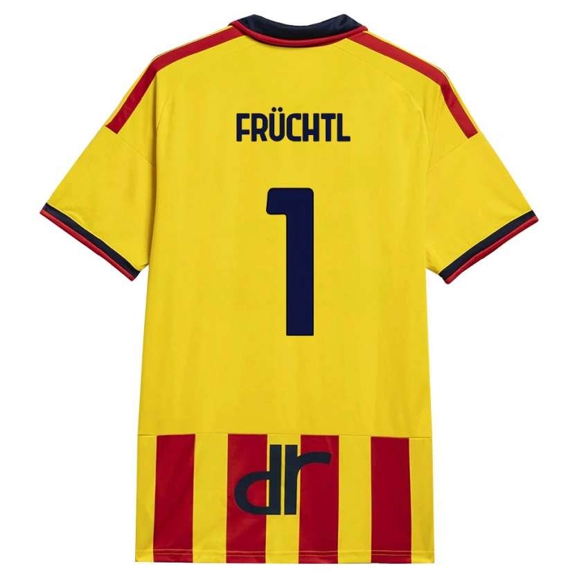 Danxen Criança Camisola Christian Früchtl #1 Amarelo Vermelho Principal 2026/27 Camisa Brasil