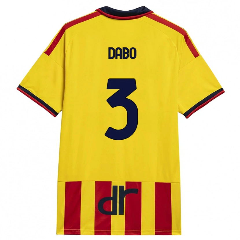 Danxen Criança Camisola Ismael Dabo #3 Amarelo Vermelho Principal 2026/27 Camisa Brasil