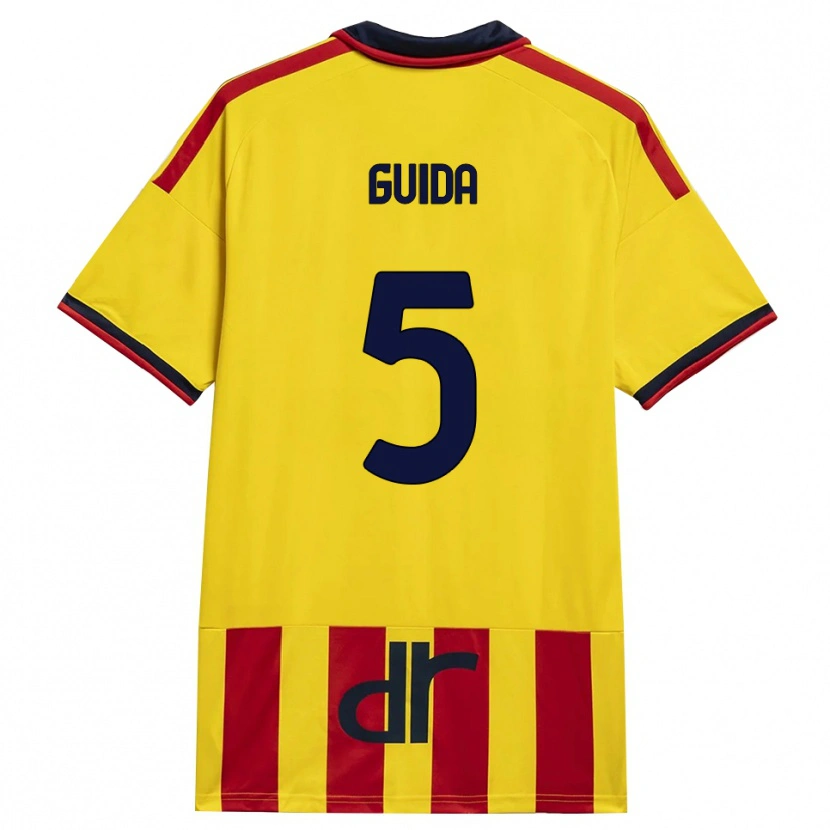 Danxen Criança Camisola Francesco Guida #5 Amarelo Vermelho Principal 2026/27 Camisa Brasil