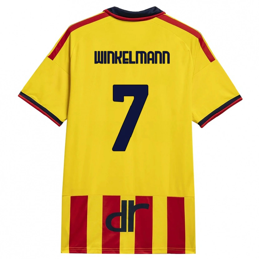 Danxen Criança Camisola Till Winkelmann #7 Amarelo Vermelho Principal 2026/27 Camisa Brasil