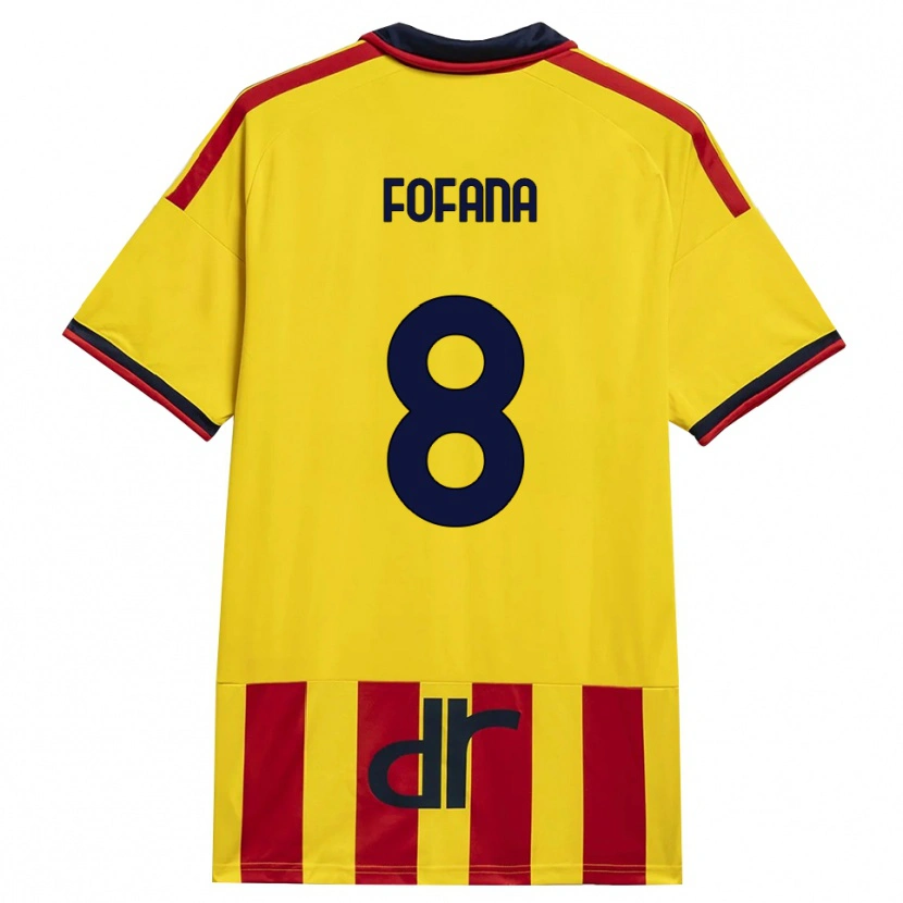 Danxen Criança Camisola Sadik Fofana #8 Amarelo Vermelho Principal 2026/27 Camisa Brasil