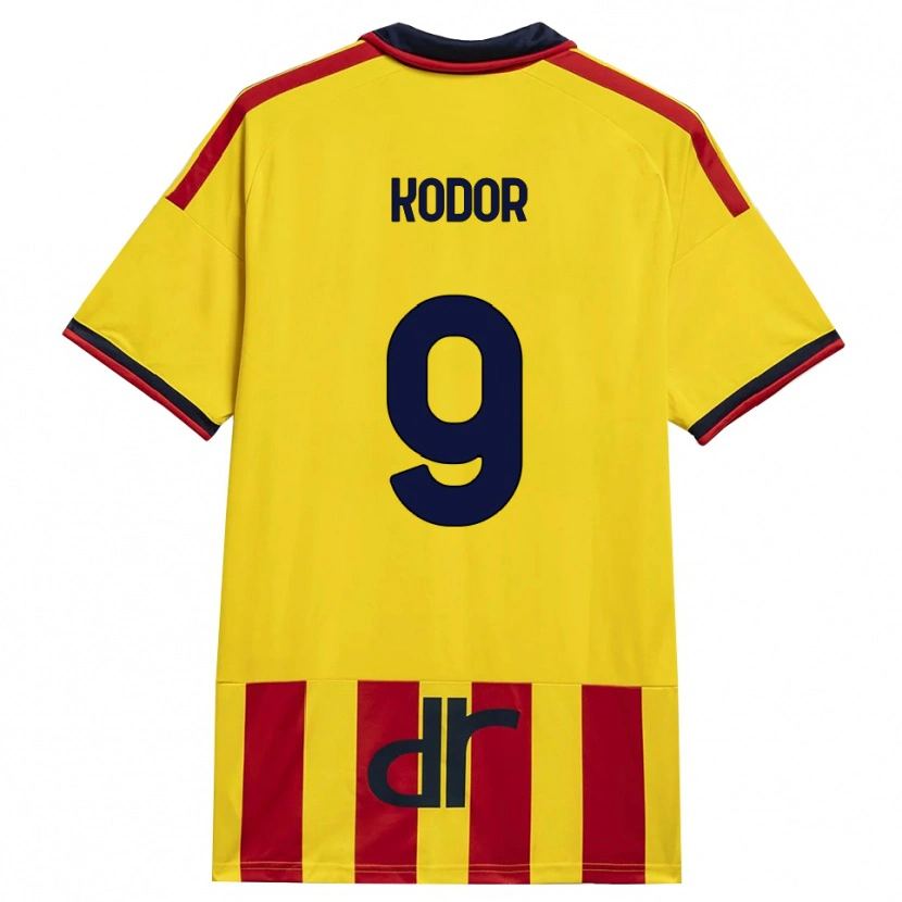 Danxen Criança Camisola Jason Kodor #9 Amarelo Vermelho Principal 2026/27 Camisa Brasil
