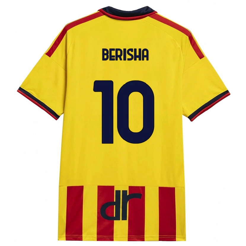 Danxen Criança Camisola Medon Berisha #10 Amarelo Vermelho Principal 2026/27 Camisa Brasil