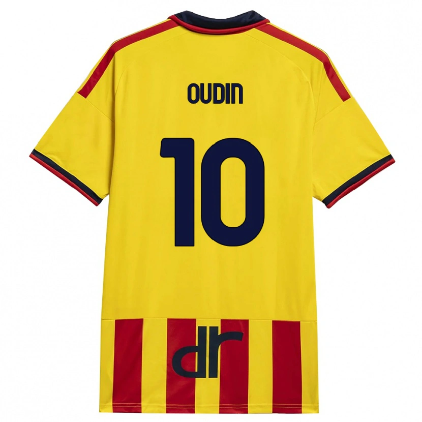 Danxen Criança Camisola Rémi Oudin #10 Amarelo Vermelho Principal 2026/27 Camisa Brasil