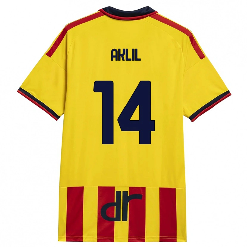 Danxen Criança Camisola Lino Aklil #14 Amarelo Vermelho Principal 2026/27 Camisa Brasil