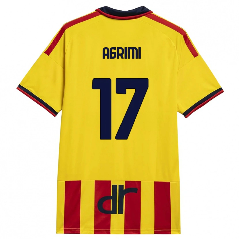 Danxen Criança Camisola Matteo Agrimi #17 Amarelo Vermelho Principal 2026/27 Camisa Brasil