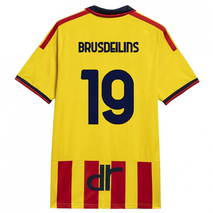 Danxen Criança Camisola Bilal Brusdeilins #19 Amarelo Vermelho Principal 2026/27 Camisa Brasil