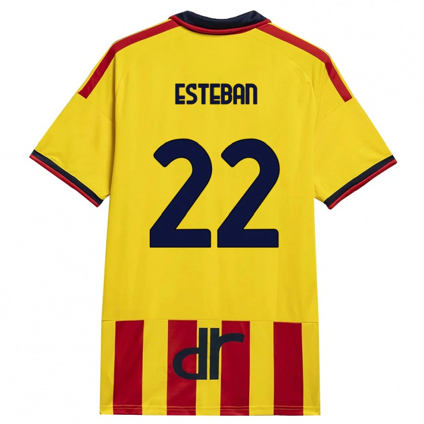 Danxen Criança Camisola Paco Esteban #22 Amarelo Vermelho Principal 2026/27 Camisa Brasil