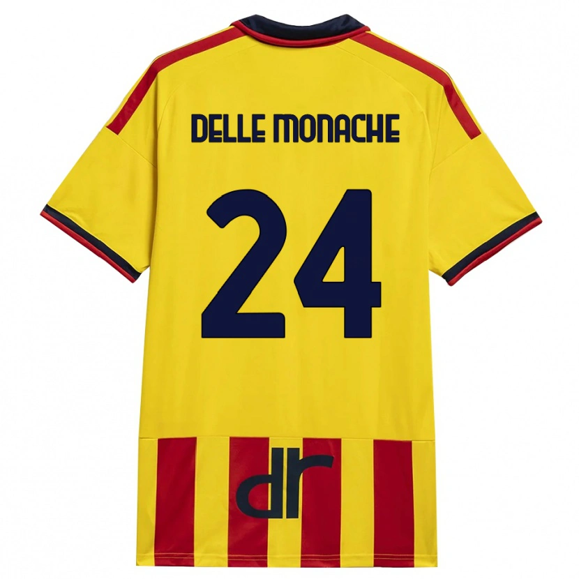 Danxen Criança Camisola Marco Delle Monache #24 Amarelo Vermelho Principal 2026/27 Camisa Brasil