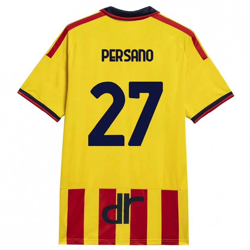Danxen Criança Camisola Emanuele Persano #27 Amarelo Vermelho Principal 2026/27 Camisa Brasil