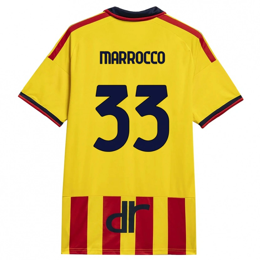 Danxen Criança Camisola Iacopo Marrocco #33 Amarelo Vermelho Principal 2026/27 Camisa Brasil