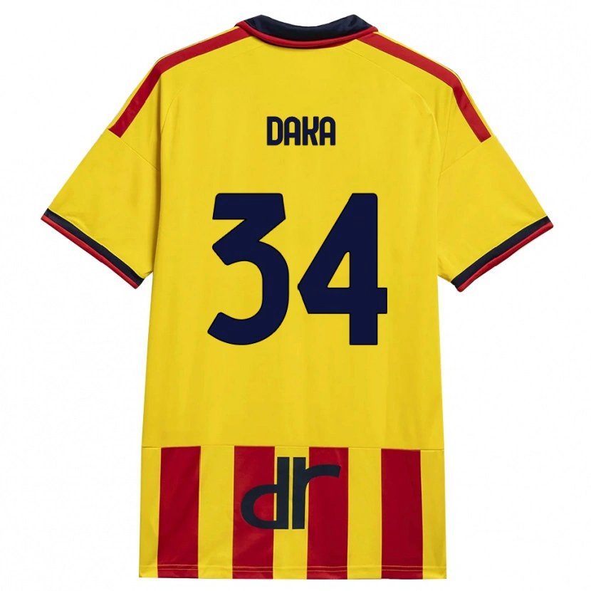 Danxen Criança Camisola Dario Daka #34 Amarelo Vermelho Principal 2026/27 Camisa Brasil