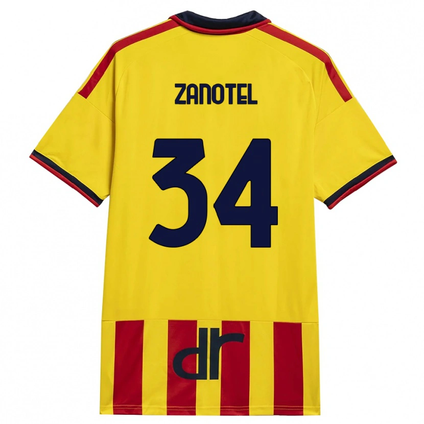 Danxen Criança Camisola Giovanni Zanotel #34 Amarelo Vermelho Principal 2026/27 Camisa Brasil
