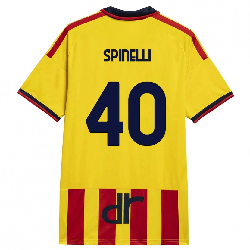 Danxen Criança Camisola Nicolò Spinelli #40 Amarelo Vermelho Principal 2026/27 Camisa Brasil