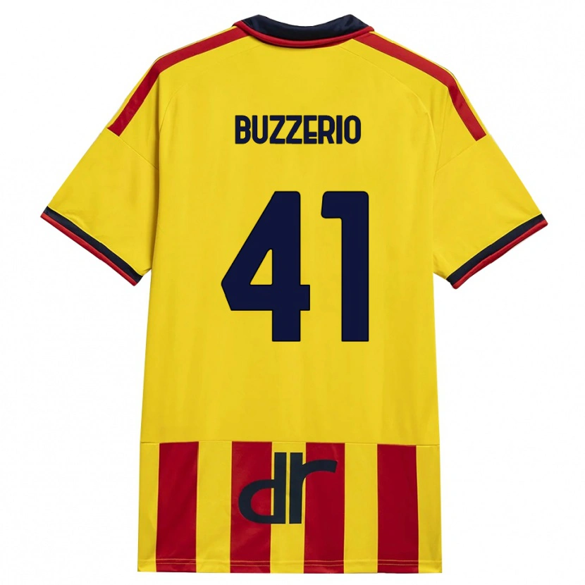 Danxen Criança Camisola Mattia Buzzerio #41 Amarelo Vermelho Principal 2026/27 Camisa Brasil