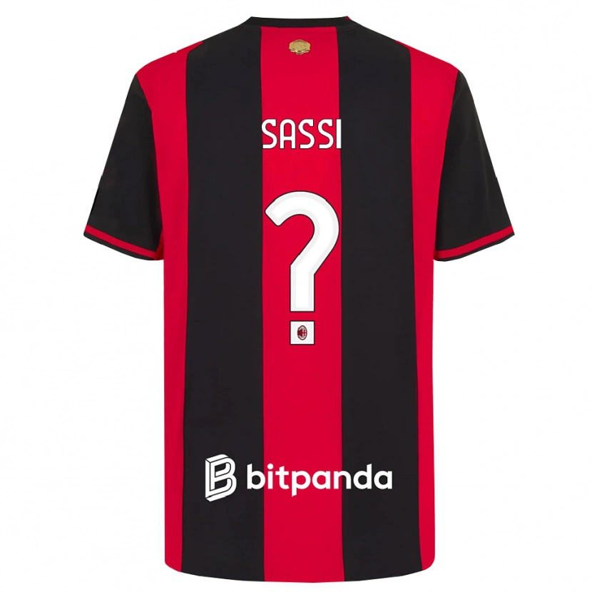 Danxen Criança Camisola Simone Sassi #0 Vermelho Preto Branco Principal 2026/27 Camisa Brasil