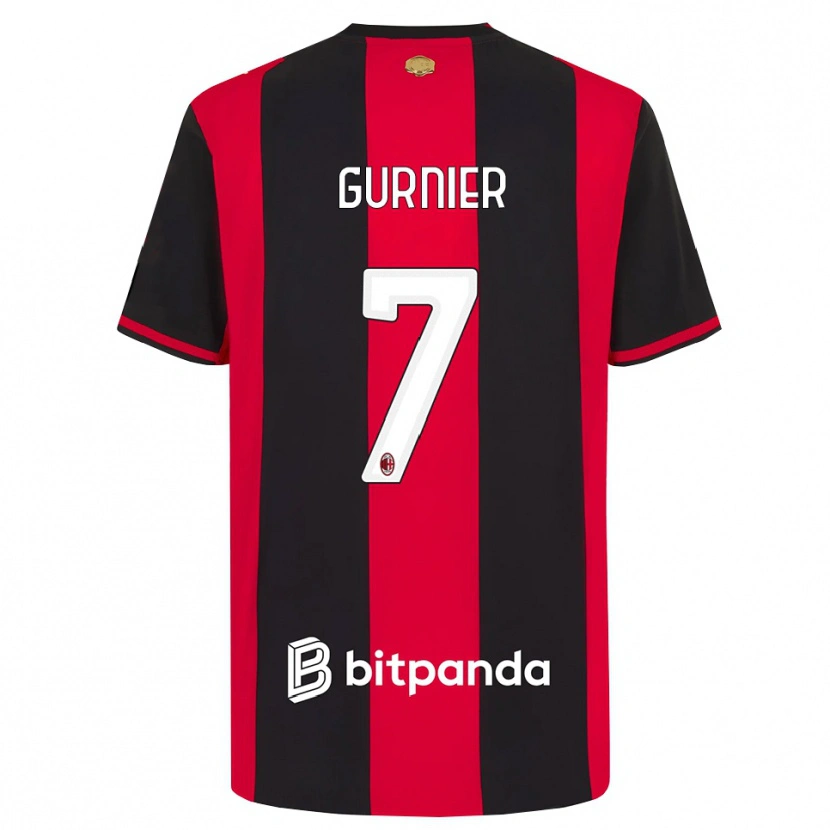 Danxen Criança Camisola Aurelien Guernier #7 Vermelho Preto Branco Principal 2026/27 Camisa Brasil