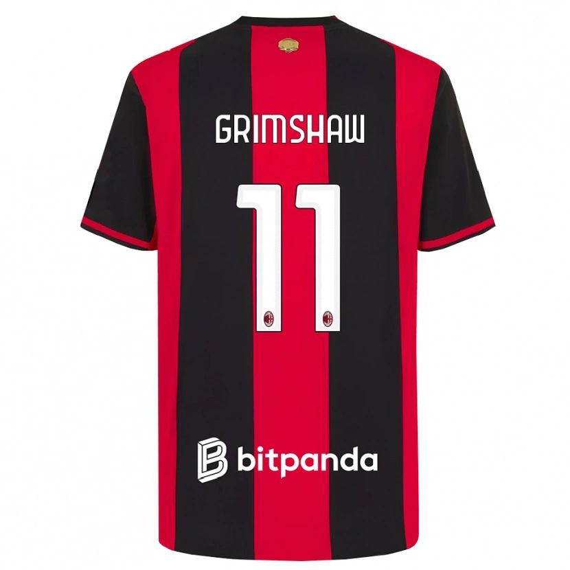 Danxen Criança Camisola Christy Grimshaw #11 Vermelho Preto Branco Principal 2026/27 Camisa Brasil