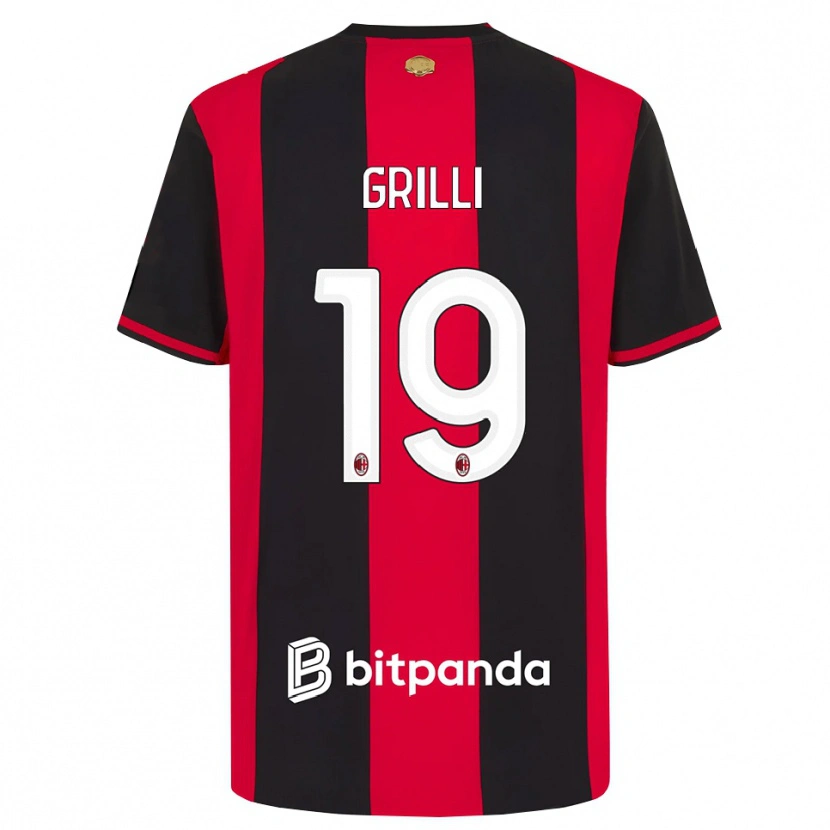 Danxen Criança Camisola Lorenzo Grilli #19 Vermelho Preto Branco Principal 2026/27 Camisa Brasil