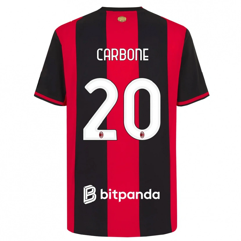 Danxen Criança Camisola Emanuele Carbone #20 Vermelho Preto Branco Principal 2026/27 Camisa Brasil