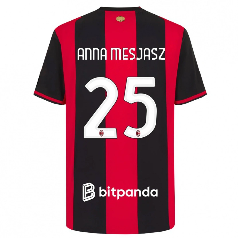Danxen Criança Camisola Małgorzata Anna Mesjasz #25 Vermelho Preto Branco Principal 2026/27 Camisa Brasil